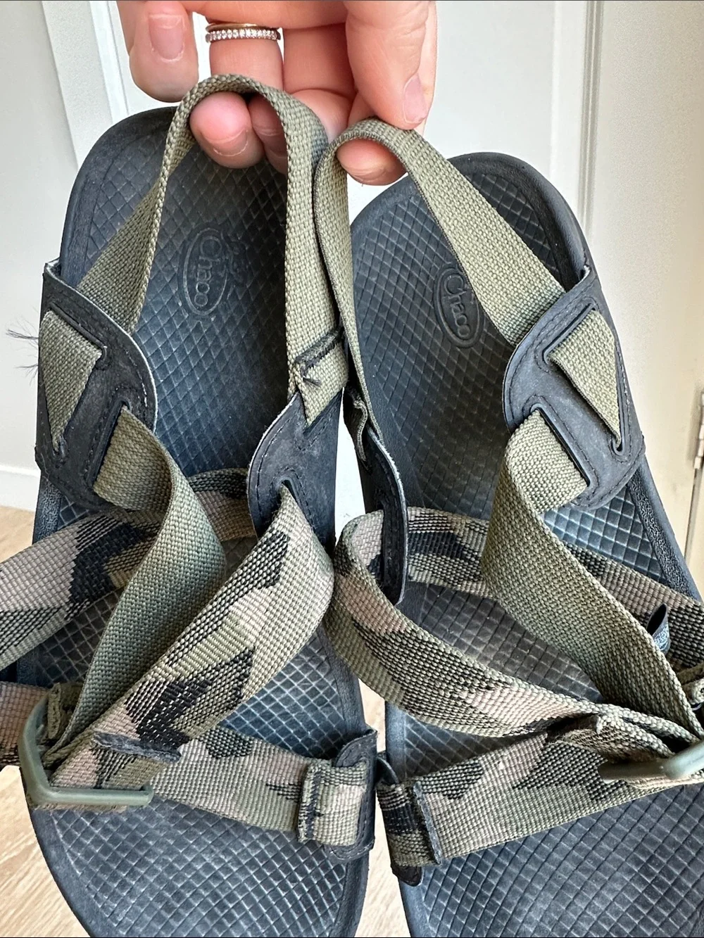 Men's Chaco Z/1 Camo Adjustable Hiking Sandals Size 9 | Outdoor Water Shoes